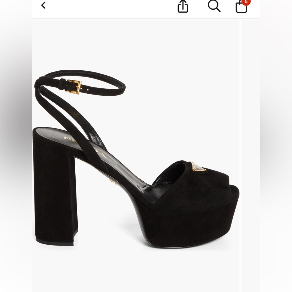 Velvet Prada platform sandals